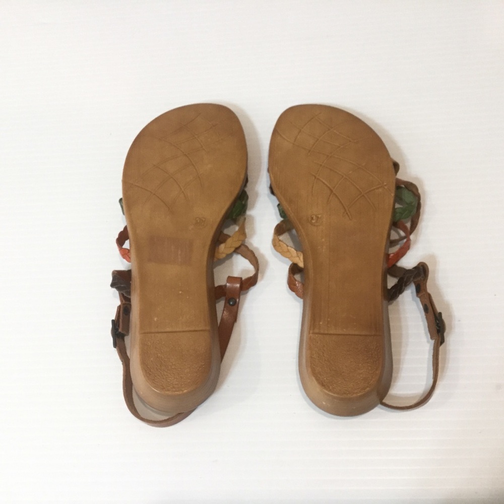 NEW Leather Strappy Sandals LORENZO CHELINI 6 - Picture 7 of 7